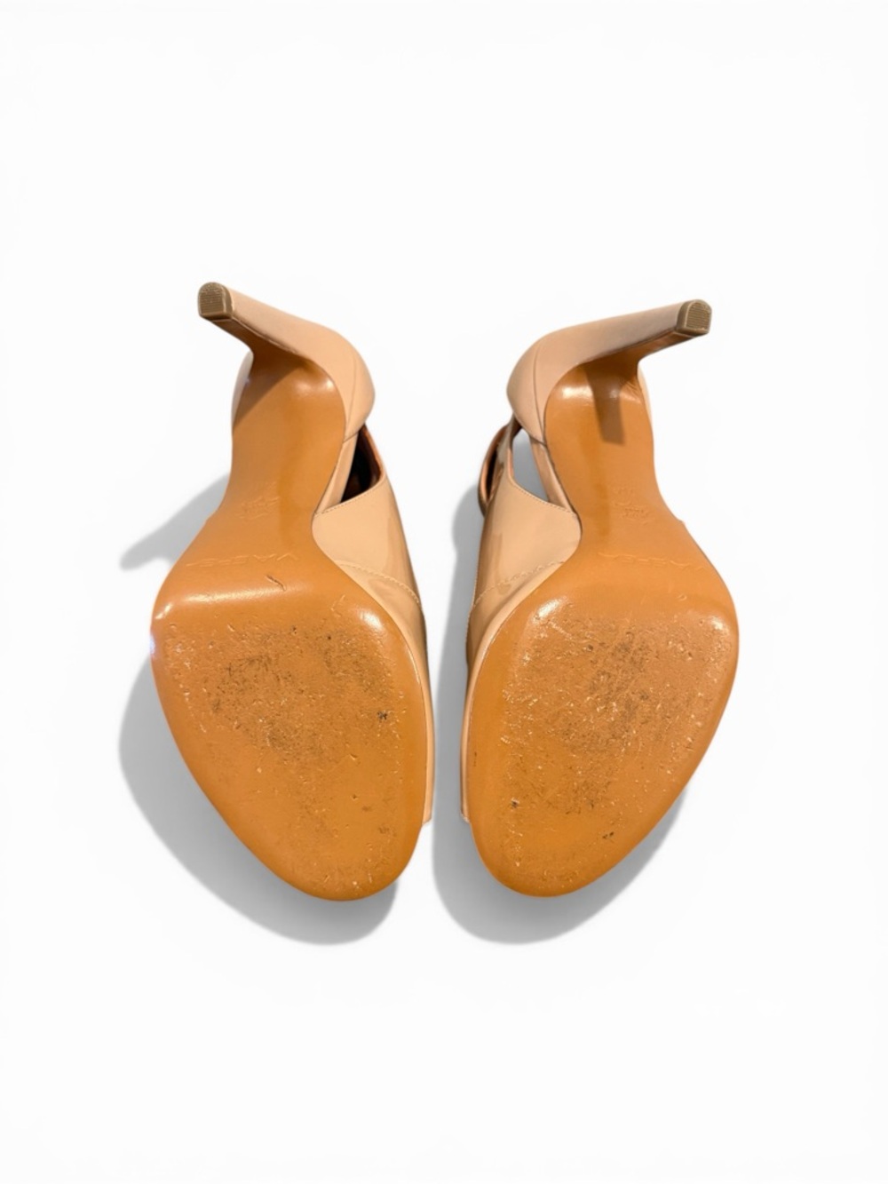 Via Spiga Nude Patent Peep-Toe Ankle-Strap Heels - Picture 3 of 4